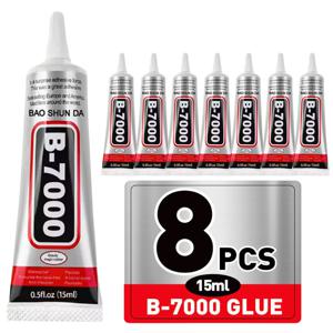 8PCS 15mL B-7000 자동차 엠블럼 수리용 접착제, 흐슨진 엠블럼, 금속 배지, 플라스틱에 적합한 강력한 투명 접착제