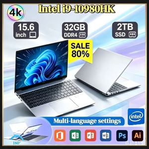 인텔 코어 i9 10980HK, 15.6인치 게이밍 노트북, 32GB RAM, 2TB SSD, 지문 인식 잠금 해제, Wi-Fi 6, 4K 울트라북, 프로 맥스, 최고 속도