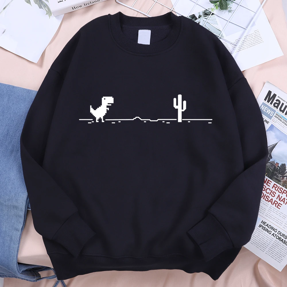 네트워크 오작동 작은 공룡 스웨터 남성 여성 캐주얼 Hoody 힙합 편안한 streetwear 느슨한 따뜻한 옷 후드