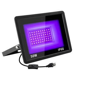 할로윈 유령의 집 파티 IP66 방수 형광등 AC110-240V 보라색 395nm LED UV 경화 램프 자외선 투광 조명