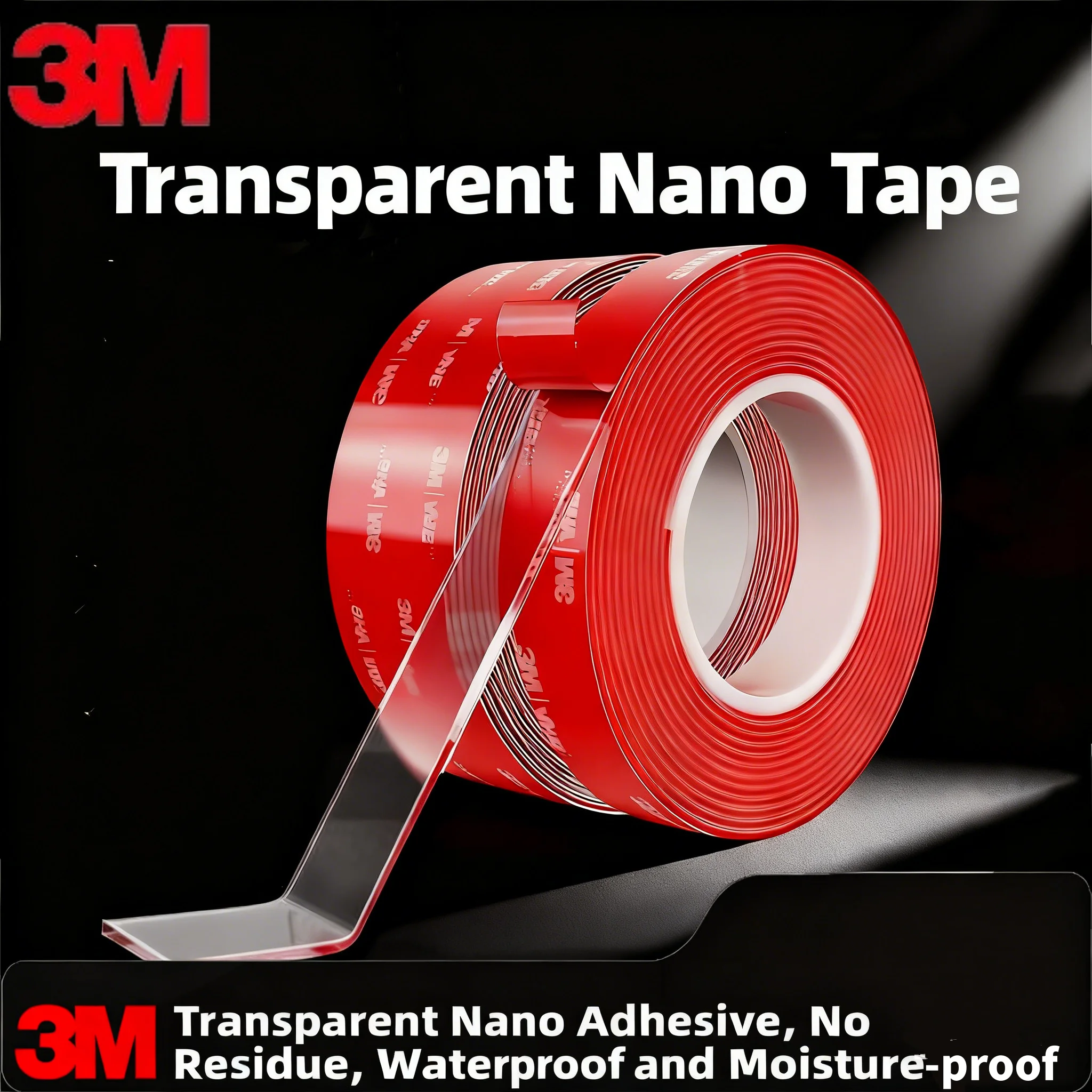 3M VHB4905 강력한 나노 양면 테이프 투명 고점도 테이프 방수 흔적 없는 테이프 고온 차량용 벽용