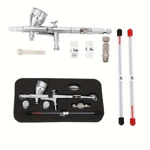 HY180 듀얼액션 중력식 에어브러시 키트, 0.2/0.3/0.5mm 노즐, 아트 페인팅, 모델 및 자동차 도색 수리용