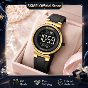 SKMEI 2633 남성용/여성용 스포츠 디지털 시계, 5기압 방수, 패셔너블한 디자인, EL 야광, 요일 및 날짜 표시, 카운트다운 기능, 크로노그래프 기능