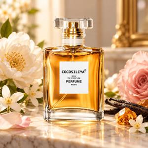 50ml 여성용 오 드 퍼퓸 스프레이, 따뜻하고 달콤한 고풍스러운 오리엔탈 향, 지속력이 뛰어난 향, 사각형 유리병에 담긴 향수, 선물용