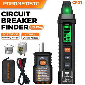 회로 차단기 탐지기, 120V 회로 스위치 테스터, 중성선/활선 감지 기능, 미국식 플러그, GFCI 콘센트 측정기, 전기 기술자용 도구