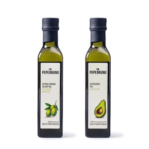 페페브루노 엑스트라버진 올리브 오일 250ml x1병 +아보카도 오일 250ml x1병