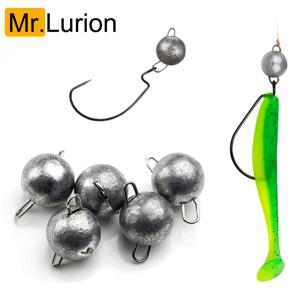 Mrlurion 5개입 2g 4g 6g 8g 10g 12g 14g 16g 딥워터 라운드 볼 웨이트 소프트 루어 베이트 낚시 싱커 펜던트 낚시 용품
