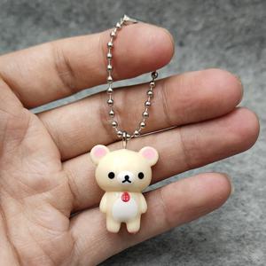 새로운 카와이 스타일 리락쿠마 키체인 미니 귀여운 펜던트 장식 커플 디자인 DIY 레이지베어 인형