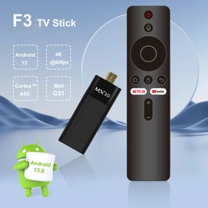 안드로이드 TV 박스 MX10 F3 TV 스틱 2GB 램 16GB 안드로이드 13 4K WiFi6 BT5.4 음성 리모컨 사운드 박스