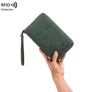 RFID 차단 여권 홀더 다기능 여행 문서 정리함 티켓 보관 가방 여러 여권용 지갑