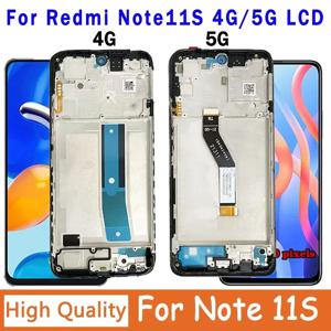 Xiaomi Redmi Note 11S 5G 22031116BG 용 AMOLED Redmi Note 11S 4G 2201117SG LCD Note11s 디스플레이 용 LCD 터치 스크린 디지타이저