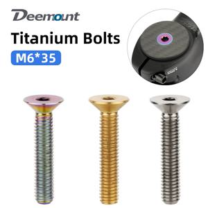 디마운트 자전거 헤드셋 볼트 티타늄 M6*35mm CNC 카운터싱크 헤드 풀 스레드 MTB BMX 자전거 스템 탑 캡 티타늄 고정 나사