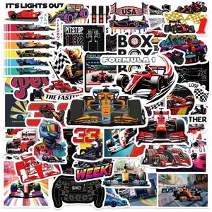 50pcs F1 포뮬러 원 멋진 속도 레이싱 스티커 장식 오토바이 자동차 노트북 자전거 케이스 가방 물 Bottl DIY 데칼