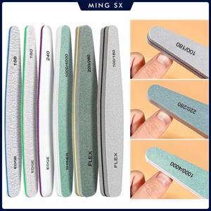 6개 네일 파일 세트 및 천연 손톱용 버퍼, 에머리 보드, 네일 버퍼 블록, 100-4000 그릿 네일 파일, 손톱 파일