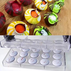 화산 초콜릿 몰드 15 캐비티 폴리카보네이트 초콜릿 몰드 PC 캔디 봉봉 양식 제과 베이킹 도구