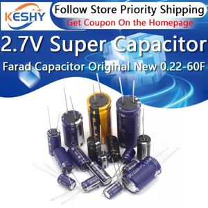 슈퍼 캐패시터 패러드 캐패시터 패러드 캐패시터, 오리지널, 0.5F, 1F, 2F, 3.3F, 4F, 4.7F, 5F, 6F, 7F, 8F, 10F, 15F, 20F, 25F, 30F, 60F, 2.7V