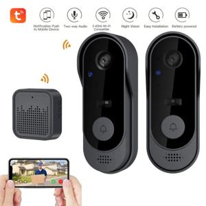 Tuya WIFI 카메라 초인종 HD 비디오 인터콤 야외 무선 방수 도어 벨 보안 보호 IR 야간 투시경 스마트 홈