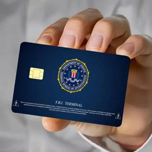 F-연방수사국(FBI) 카드 스티커 방수 필름 스킨 커버 4개 신용카드/직불카드 전면 장식 은행 카드