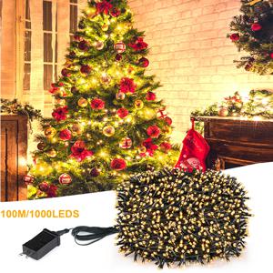 LED 스트립 할로윈 스트링 조명, 실내 파티 룸, 야외 파티오, 정원, 크리스마스 장식 램프, 8 가지 모드, 1000-100LED, 10m-100m