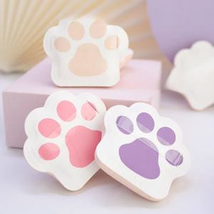 소프트 파우더 스펀지 퍼프 파운데이션 크림 쿠션 퍼프 고양이 발 모양 메이크업 스펀지 에어 쿠션 뷰티 화장품 도구 휴대용