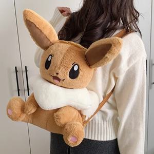 포켓몬 이브이 피카츄 봉제 인형 배낭 파이리 봉제 인형 애니메이션 백팩 생일 포켓몬 잠만보 선물 어린이용 크리스마스 가방