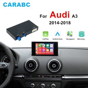 CARABC 무선 CarPlay 안드로이드 오토 미러링크 에어플레이 블루투스 GPS 네비게이션 (아우디 A3 8v S3 2014-2018용)