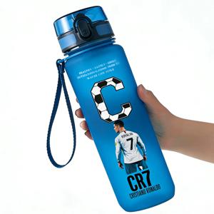 650ml CR7 호날두 물병 축구 스타 레터 A-Z 어린이 야외용 물병 학교 어린이 빨대컵 남아 여아 스포츠 물통