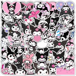 10/30/50pcs 귀여운 Sanrio Kuromi 만화 낙서 스티커 Kawaii 장식 데칼 DIY 오토바이 수하물 기타 스티커 장난감 선물