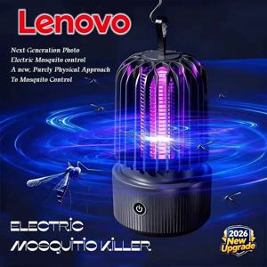 레노버 모기 킬러 램프 블루 UV 라이트 2-in-1 전기 충격 해충 퇴치기 1200mAh 충전식 파티오 여행용 새 제품