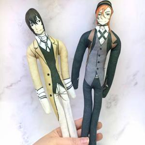 Bungo Stray Dogs 다자이 오사무 나카하라 추야 재미있는 구부릴 수 있는 추상 와이어 스켈레톤 수제 긴 봉제 인형 팬 컬렉션 선물