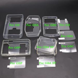 투명 TPU 게임패드 보호 케이스 GBC GBA 쉘 보호 클리어 케이스 커버 GB GBA SP 스크린 보호 필름