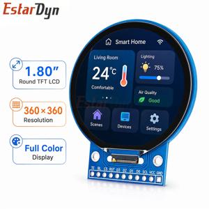 Estardyn 1.8인치 원형 TFT LCD 디스플레이 모듈 360x360 ST77916 스마트워치 DIY 프로젝트용 SPI QSPI 인터페이스