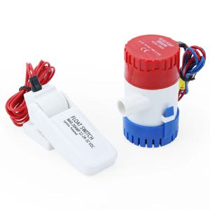 HTMCK 12V 24V 1100gph 750gph 배수 펌프 (플로트 스위치 미포함), 선박, 수상 비행기, 캠핑카 및 선박 내부 배수 펌프에 사용