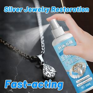 JOKJOK 실버 폴리쉬 스프레이 100ml 보석 세척제 변색 제거제 (반지, 시계, 목걸이, 은제품용) 얼룩 없는 광택
