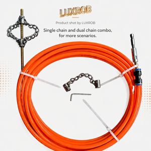 가정용 필수품 배수구 청소기 오거 5MM 플렉시블 샤프트 8MM PE 튜브 파이프 준설 도구 전동 드릴용 싱글/듀얼 체인