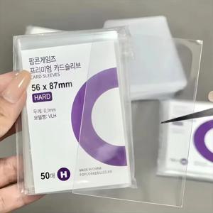 50개~500개 세트, 고화질 투명 K팝 아이돌 카드 보호 커버, 앨범 사진 보호, 방수 기능, 게임 카드 보관용, 56x87mm
