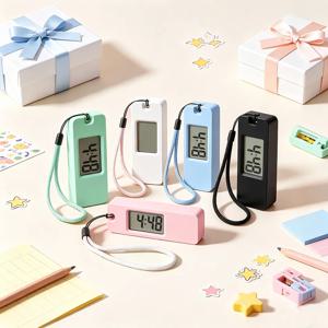 마카롱 디자인의 어린이용 디지털 시계, 여학생용 시계, 시험용 휴대용 시계, 어린이용 야광 미니 시계, 책상용 시계, 선물용 ﻿