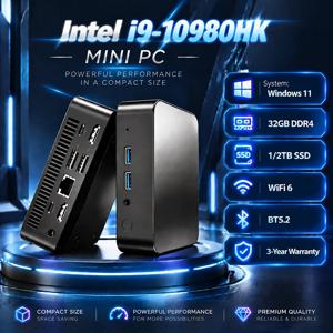 2026 미니 PC, 윈도우 11 프로, 인텔 i9-10980HK/N150, 32GB DDR4, 1TB SSD, 게이밍 PC, 듀얼 와이파이 6, 블루투스 5.2, 4K HD 게이밍 데스크톱