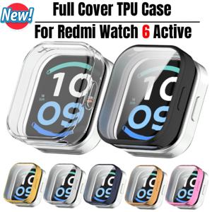 Redmi Watch 6 Active 스마트워치용 풀 TPU 커버, 스크래치 방지 화면 보호 필름, 새로운 범퍼형 보호 케이스 및 액세서리