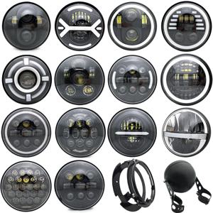 블랙 5.75인치 LED 헤드라이트 5 3/4' LED DRL 40W 오토바이 헤드라이트 (할리 스포츠스터 883 XL883 FXCW용).