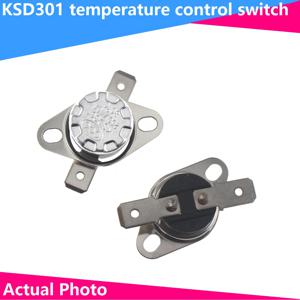 상시 닫힘 온도 스위치, KSD301, 35C-125C 도, 10A, 250V, 온도조절기 95, 55, 60, 250, 70, 180, 130 300, 5 개