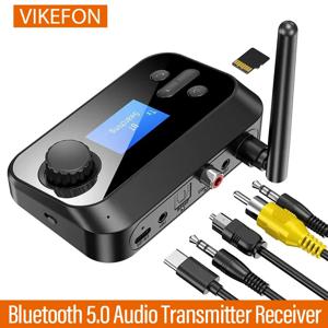 Bluetooth 5.0 오디오 송신기 수신기 SD 카드 핸즈프리 통화 스테레오 무선 어댑터 RCA SPDIF 3.5mm Aux 잭 TV PC 차량용