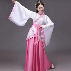 중국어 실크 가운 의상 여자 여자 기모노 중국 전통 빈티지 민족 골동품 드레스 댄스 의상 Hanfu 중국어 옷