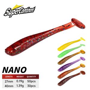슈퍼 대륙 소프트 미끼 새로운 미노우 4cm/30pcs 2.7cm/50pcs 낚시 미끼 싱킹 떨림 미끼 소프트 낚시 미끼 물고기 벌레 미끼