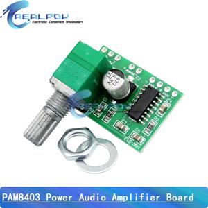 PAM8403 5V 전원 오디오 증폭기 보드 2 채널 3W W 볼륨 제어 USB 전원