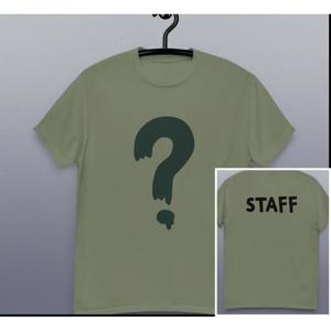 Mystery Shack 테마 작업자 T 셔츠 Soos 물음표 카키 그린