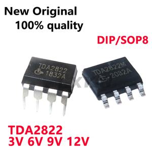 20/PCS 새로운 TDA2822 TDA2822M DIP8 SOP8 3V 6V 9V 12V 오디오 전력 증폭기 칩 재고 있음