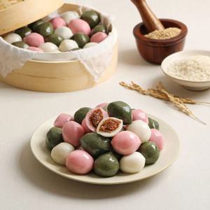 [리타방앗간]찌지않고 바로먹는 말랑한 깨송편1+1[1.2kg]