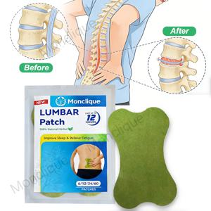 24/72PCS 요추 마사지 패치 경추 지지 케어 패치 요추 침술 통기성 스티커 근육 이완 마사지 도구