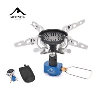 Widesea 휴대용 캠핑 가스 스토브 3300W 초경량 92g 알루미늄 합금 배낭 스토브(야외 요리용 휴대용 가방 포함) Hiki